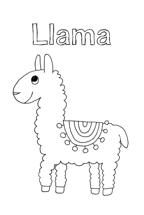 Llama Coloring Pages Printable